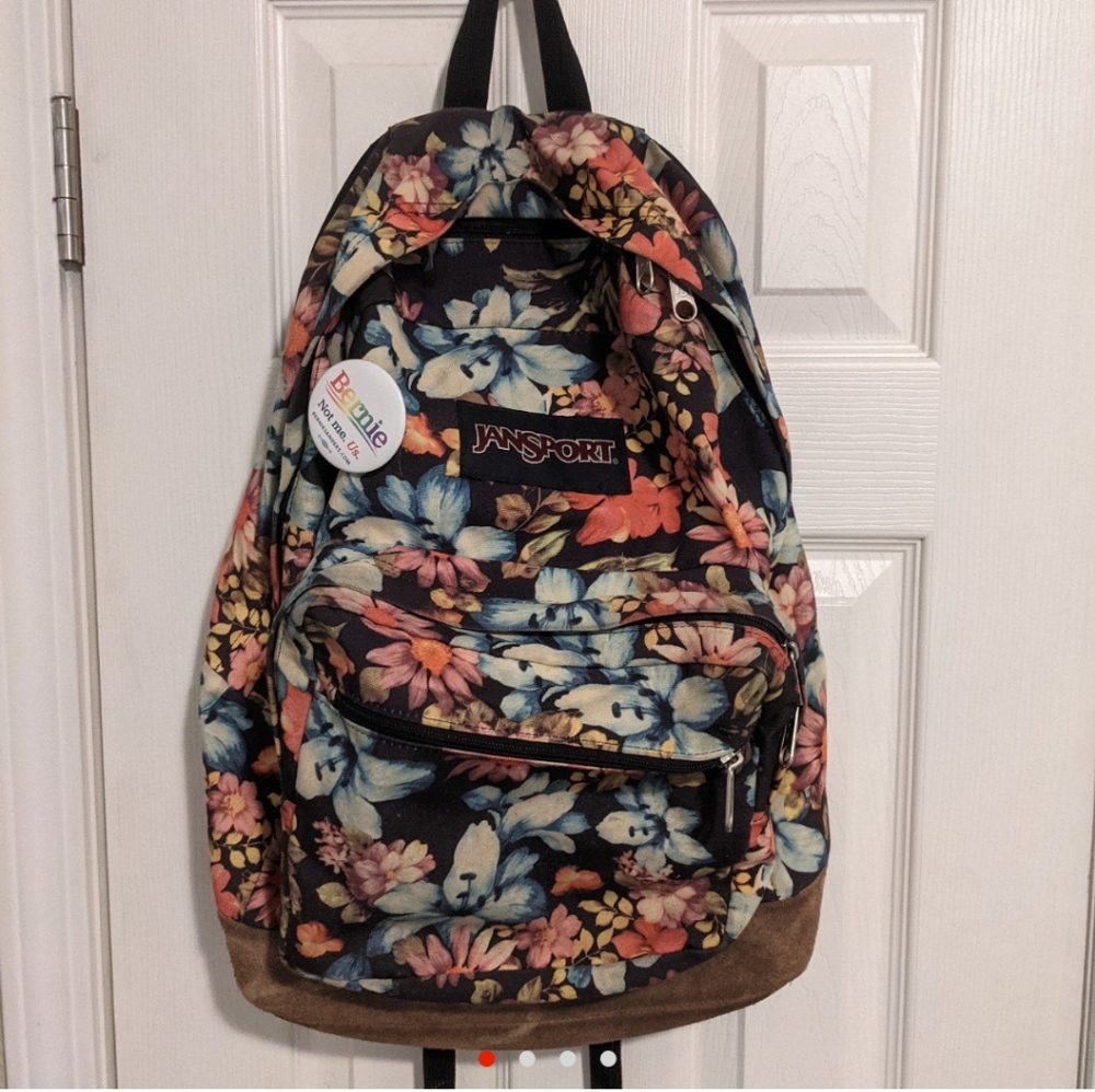 floral jansport right backpack many pockets